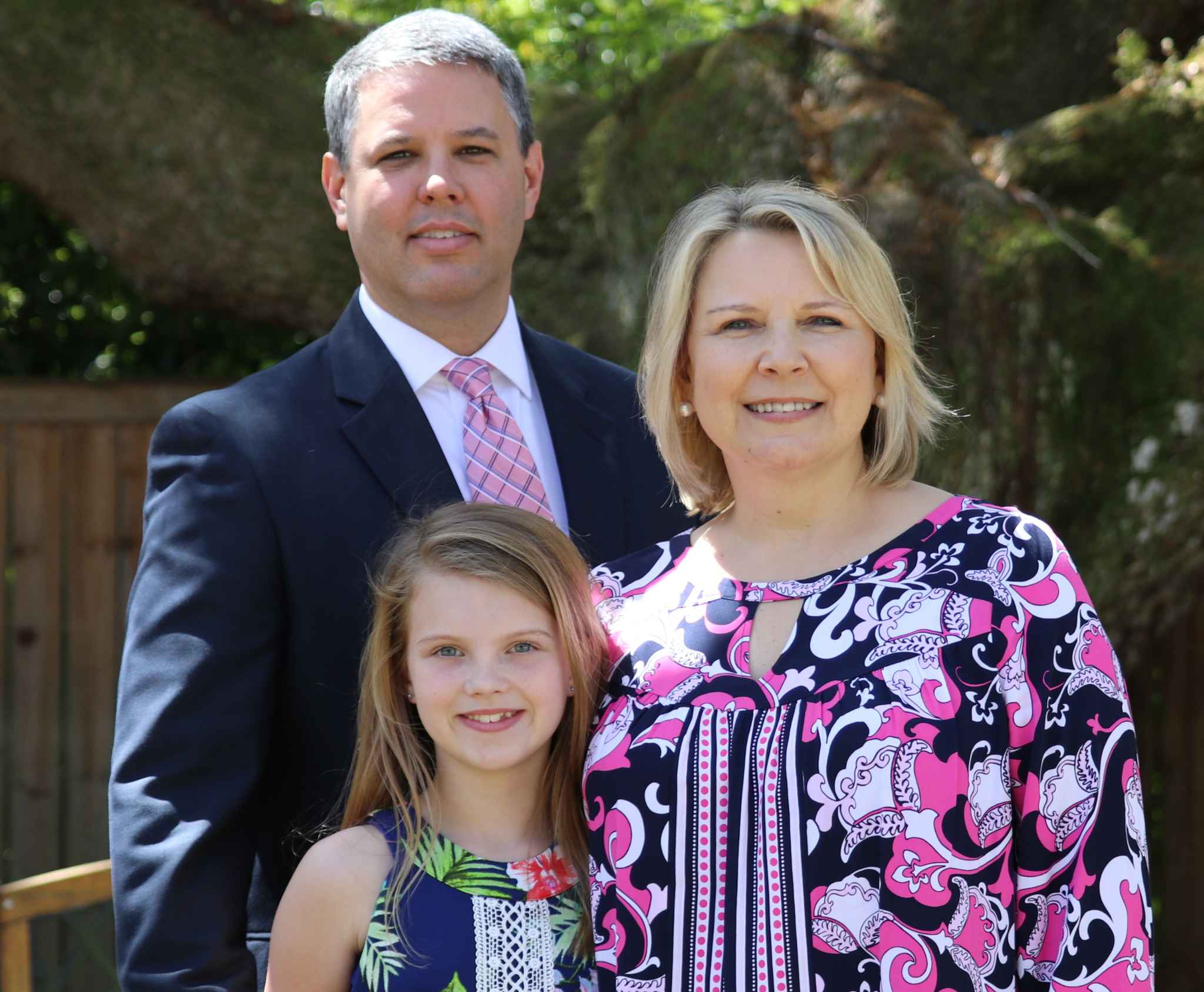 Julie Moody Wise with Husband and Daughter