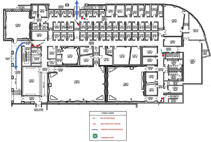 Music basement level evacuation plan