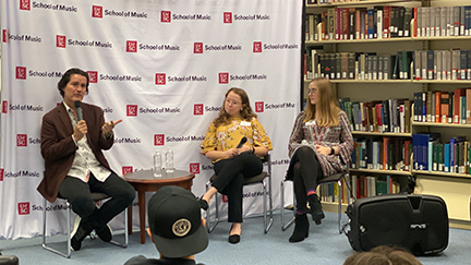 Zuill Bailey chats with USC String Students Ellis McLarty and Julia Jacobsen in an Up Close & Personal Interview in October 2022.