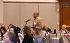 audience member asking the speaker a question