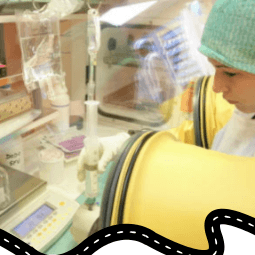 Pharmacist using sterile equipment