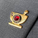 Mortar and Pestle pin on a lapel