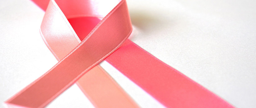 Pink breast cancer awareness ribbon