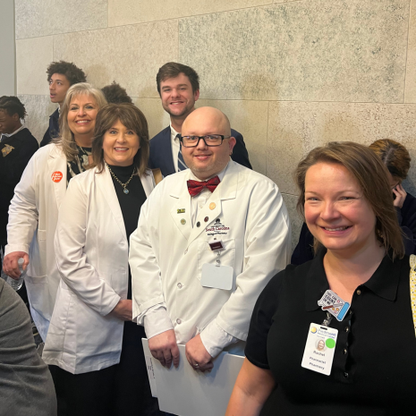 Group of students and pharmacists