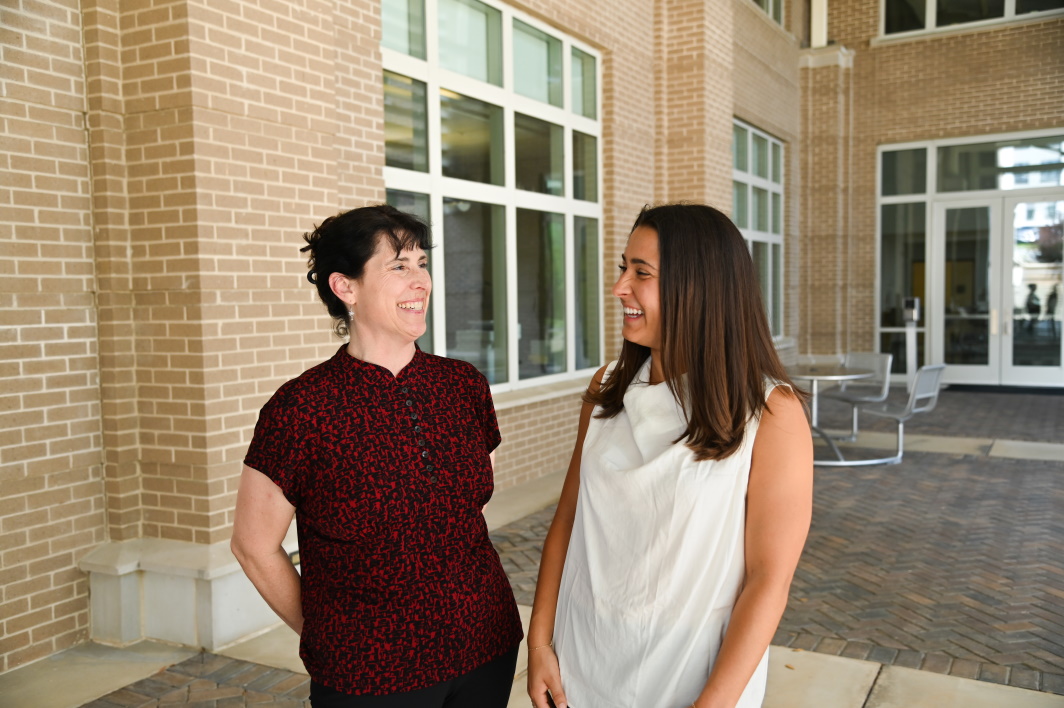 Anjali Borsum (right) found a mentor in clinical associate professor Kara Montgomery.