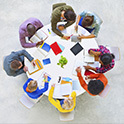 People sitting around a table