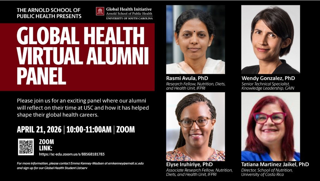 alumni panelists Rasmi Avula, Wendy Gonzalez, Elyse Iruhiriye, and Tatiana Martinez Jaikel
