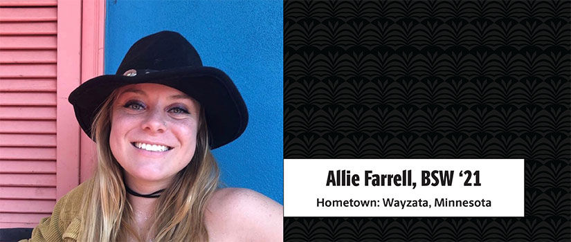 Bachelor of Social Work student Allie Farrell