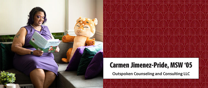 Alum, therapist and published author Carmen Jimenez Pride