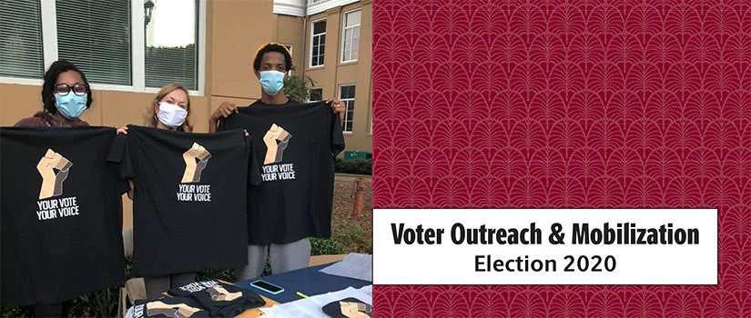 Voter outreach efforts have included creating and selling Your Vote, Your Voice t-shirts
