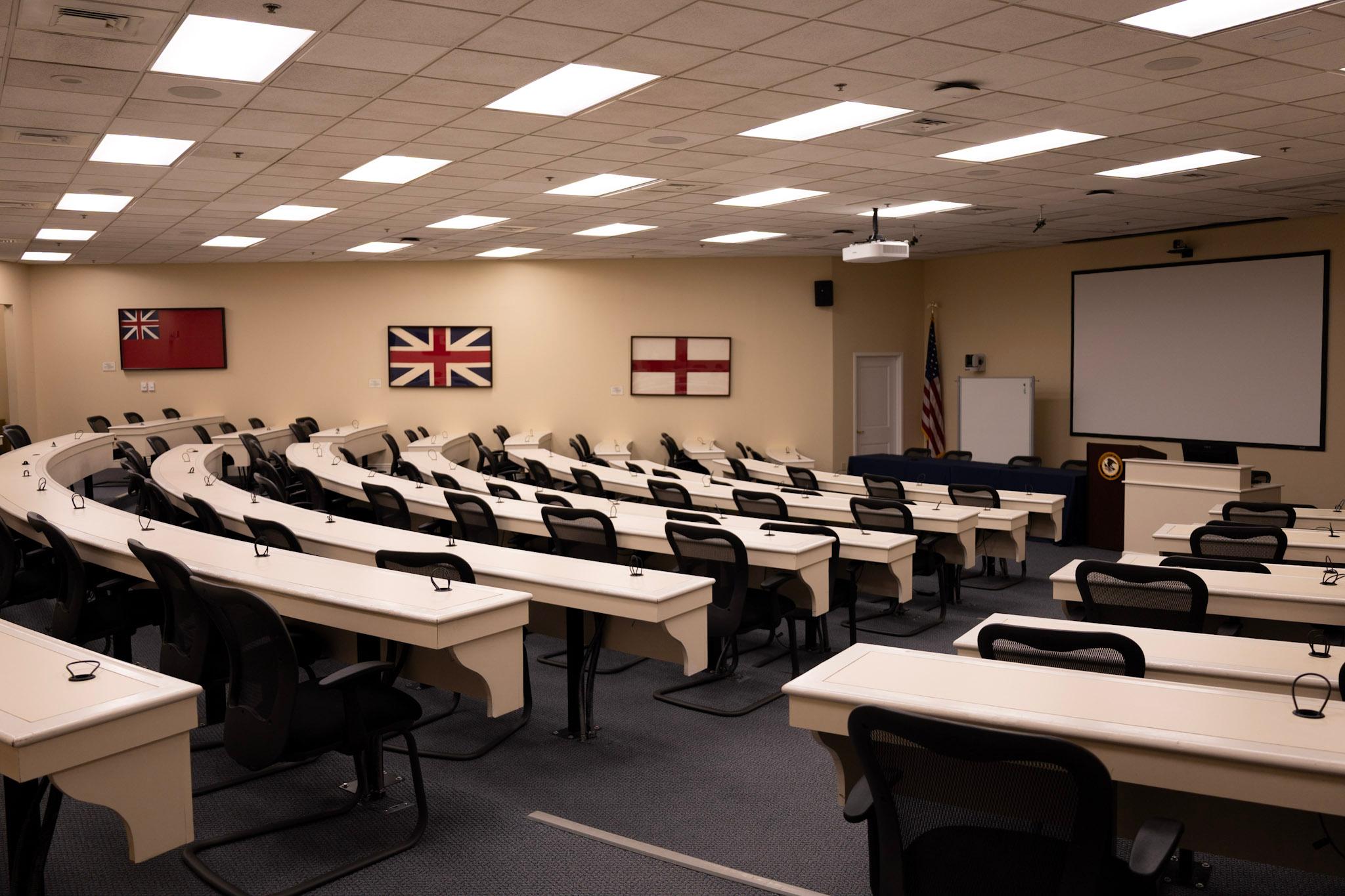A classroom in the National Advocacy Center.