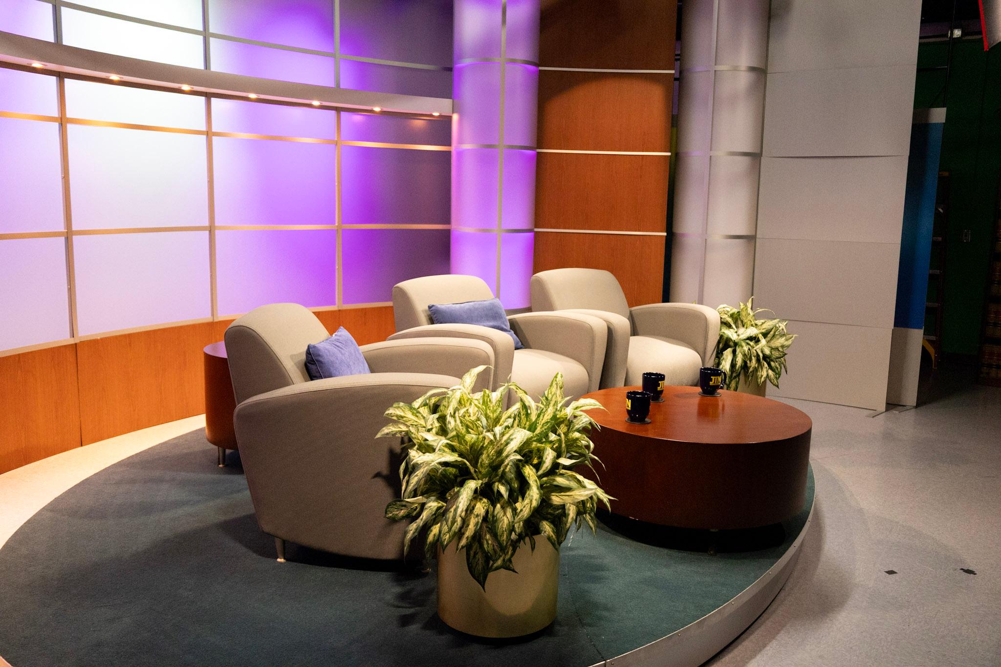 A live studio used for the Justice Television Network.
