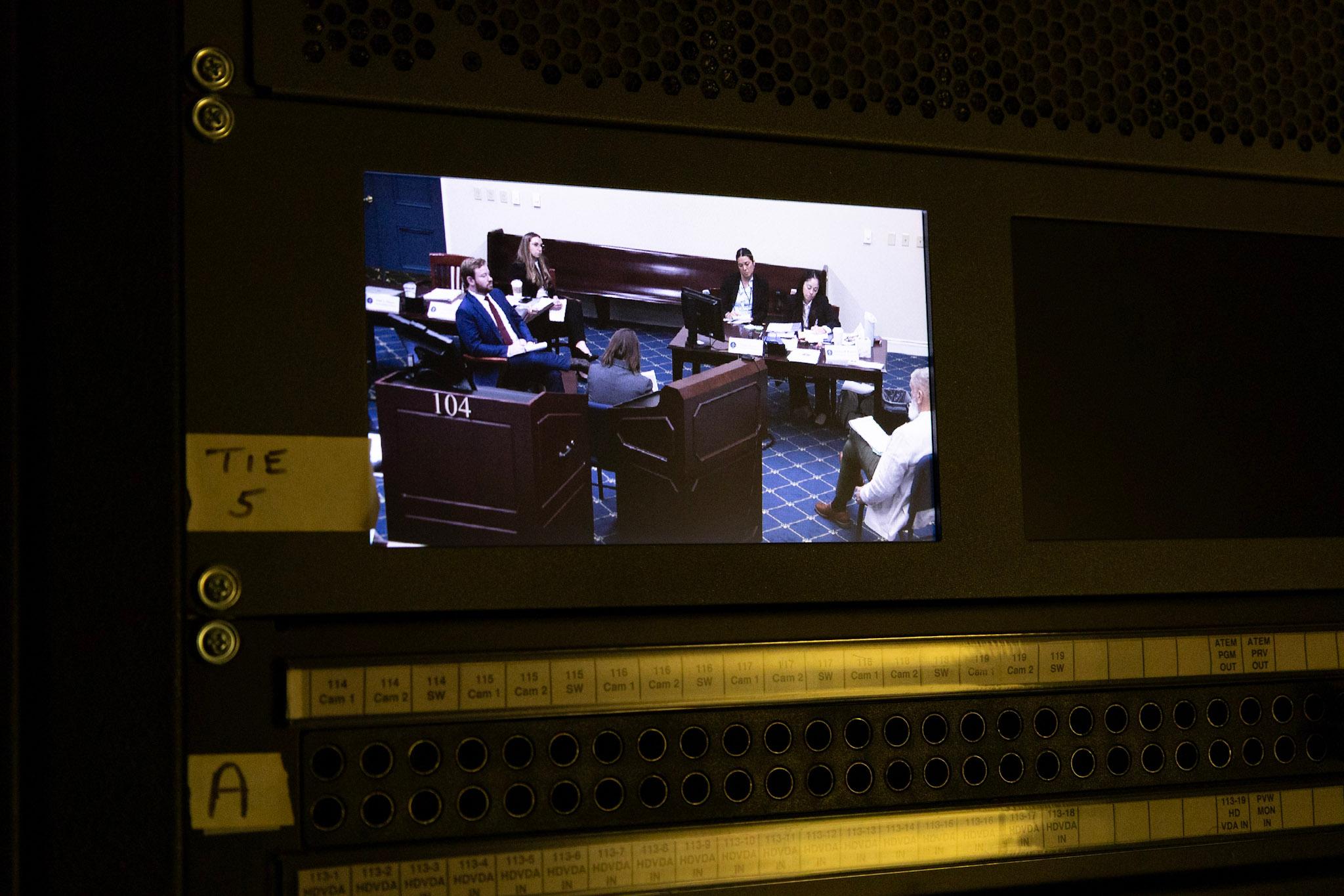 Behind the scenes of filming with the Justice Television Network.