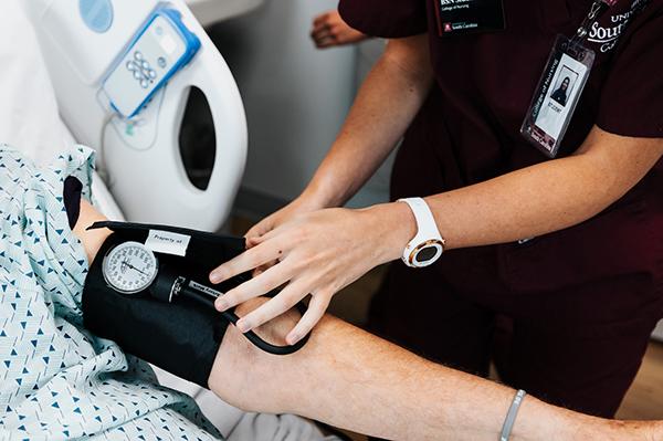 The simulation was part of training for undergraduate students in Nursing 312, a foundational course in clinical training that deploys the standardized patients with aphasia.