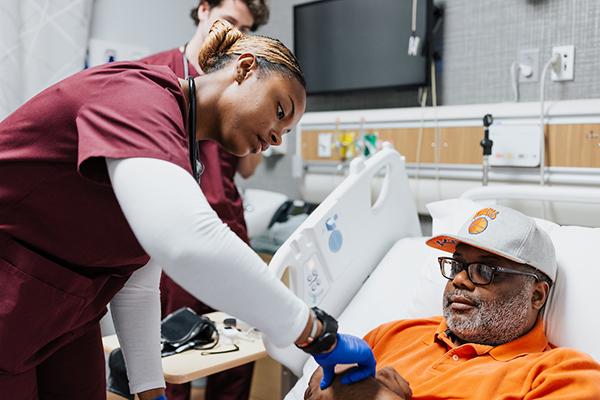 USC's College of Nursing and the Aphasia Lab in the Arnold School of Public Health teamed up to connect nursing students with five standardized patients with aphasia. 