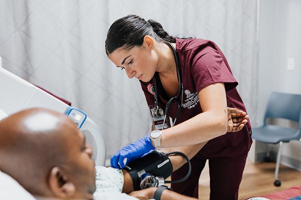 USC Nursing students learn healthcare communication skills from patients with aphasia.