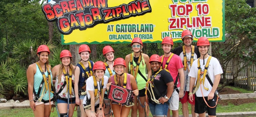 Students and Scott Smith at Gatorland in Orlando