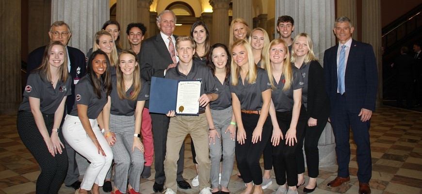 Gov. McMaster, Pres. Caslen and the USCDM leadership team