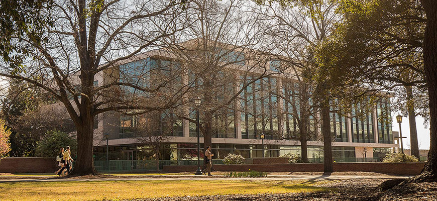 A photo of the outside of the center for well being building that houses student health services.