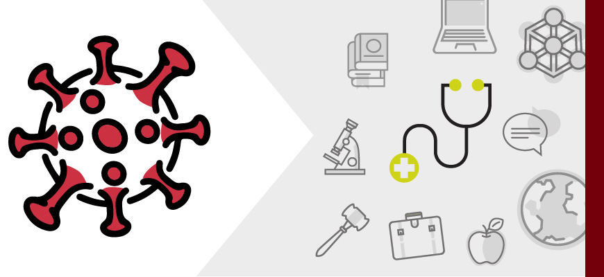 covid-19 graphic with stethoscope highlighted