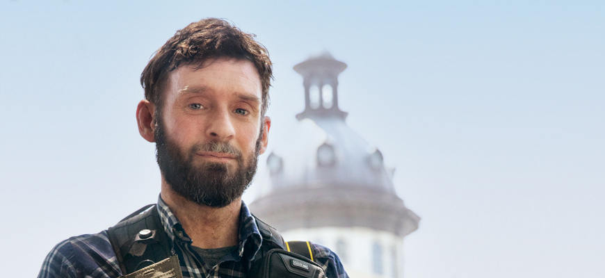 Sean Rayford stands in front of SC Statehouse