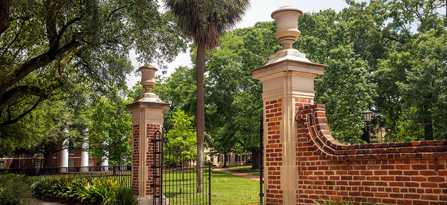 The gates at the south side of the historic Horseshoe