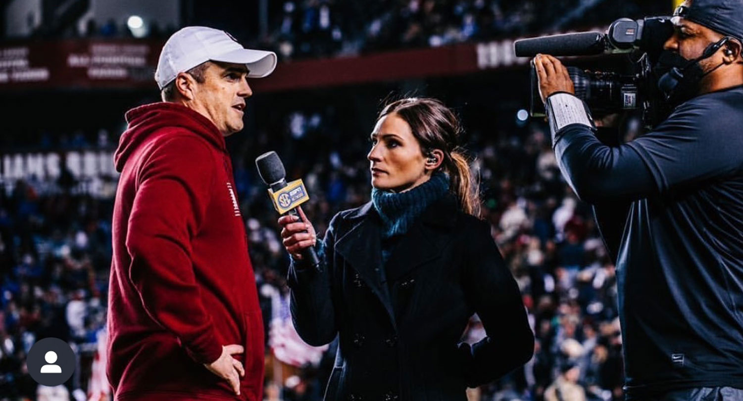 Alyssa Lang interviews Shane Beamer for SEC Network