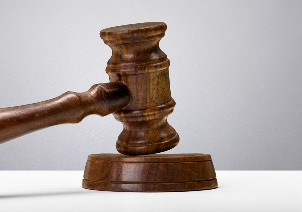 A photo of a gavel close up.