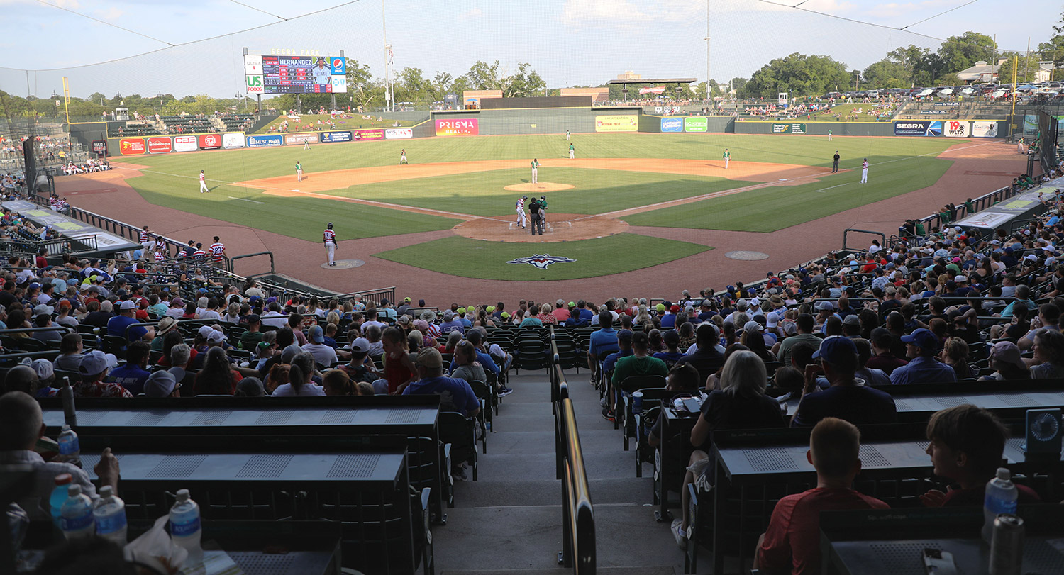 Panoramic view of Segra Park baseball stadium.