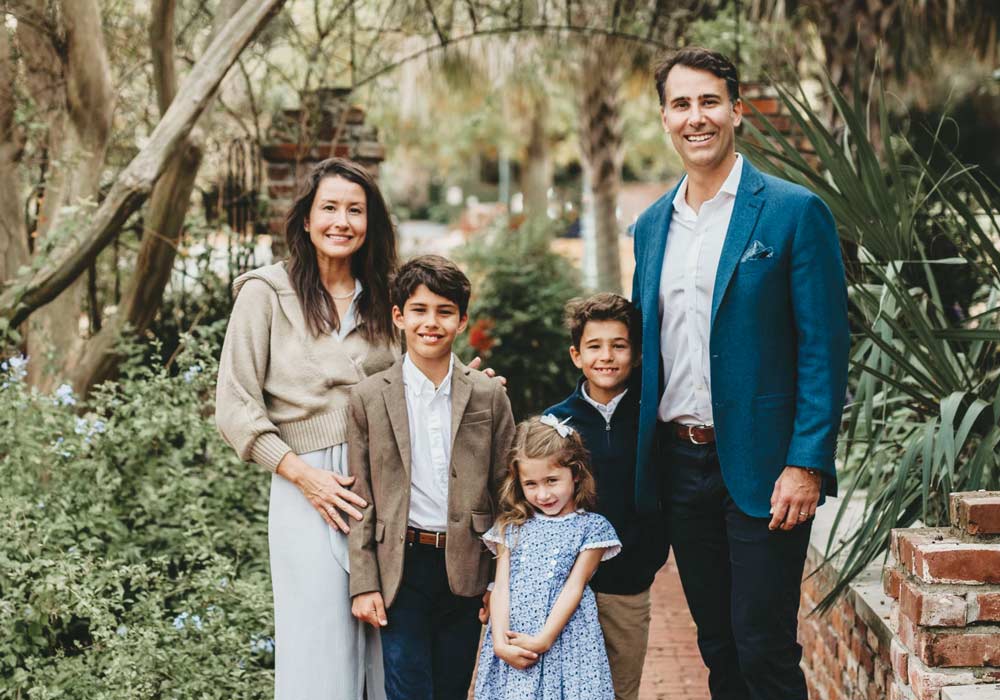 Seth Rose and his family photographed on the Horseshoe.