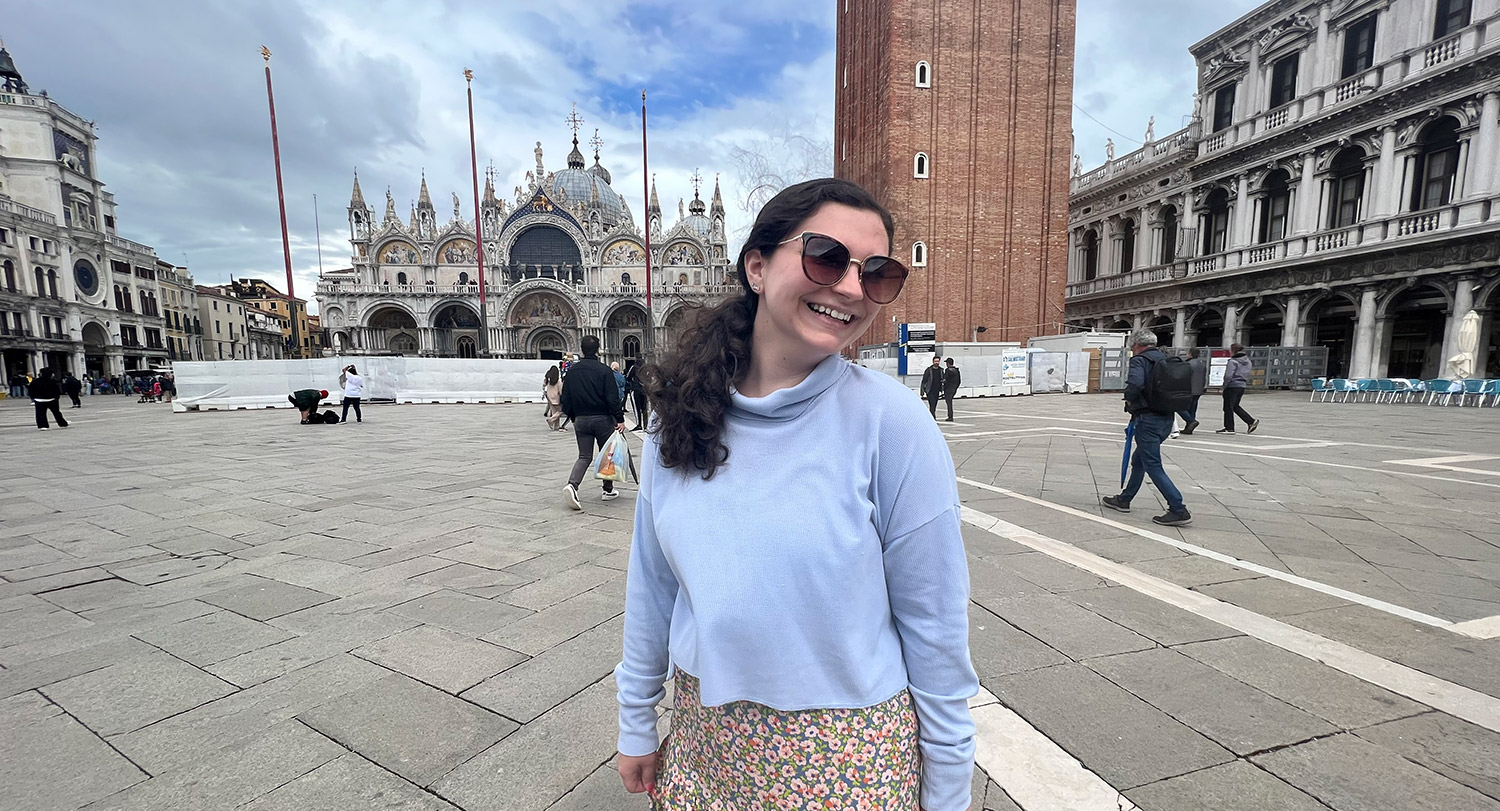 Portrait of Gracie Vess in Venice, Italy