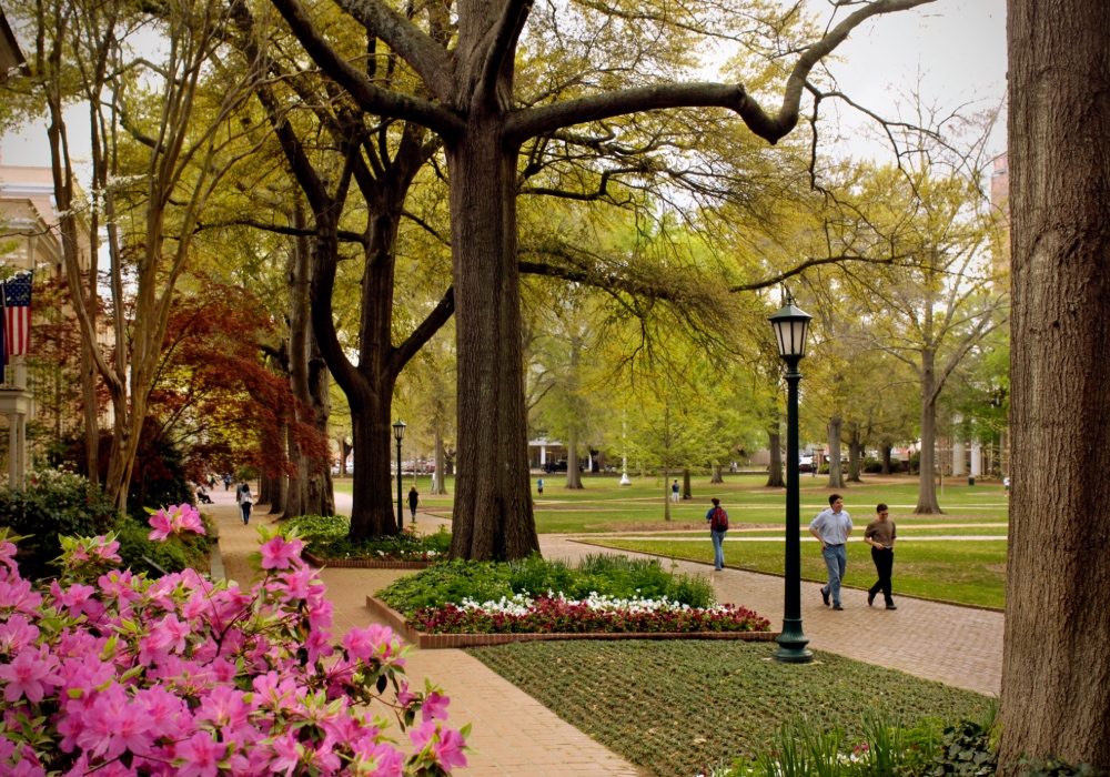 The USC Horseshoe during fall.