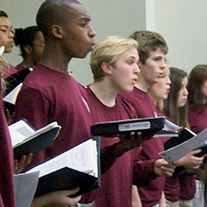 youth singing in a chorus