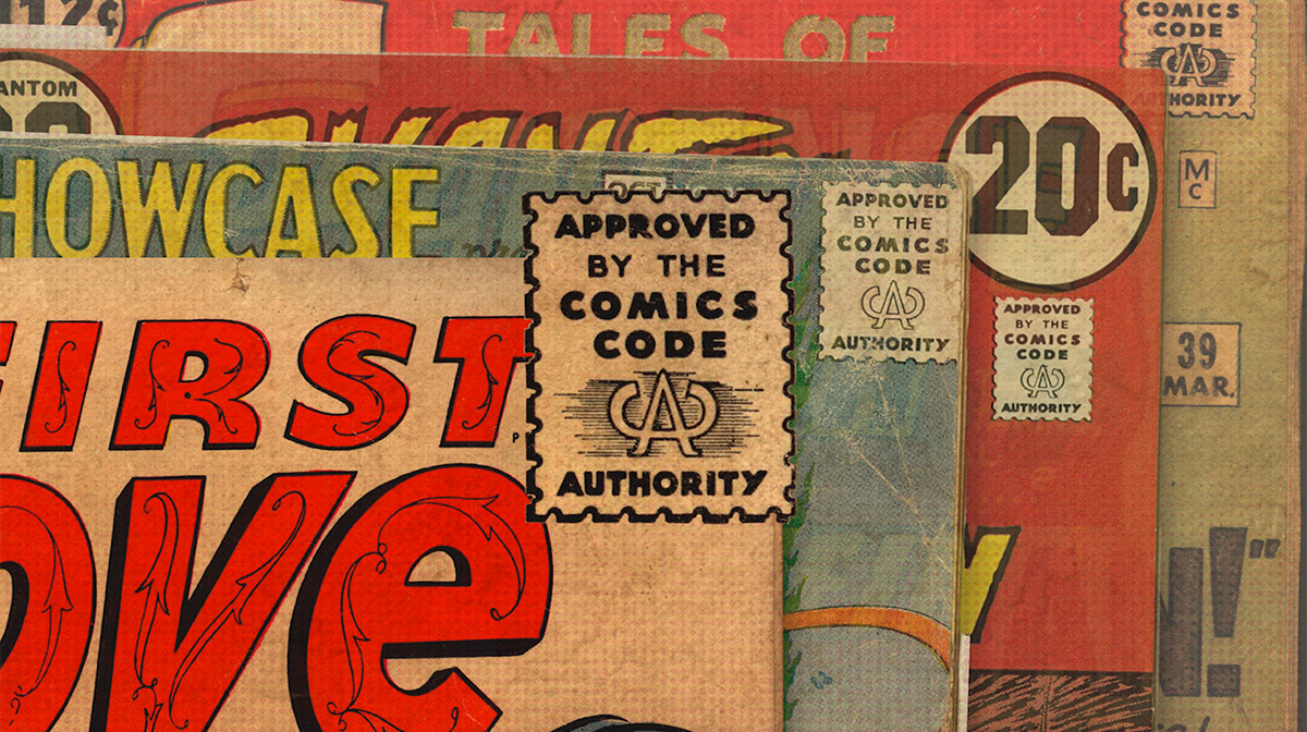 close up of comic book corners