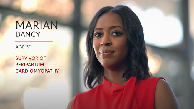 Marian Dancy, age 39, survivor of peripartum cardiomyopathy