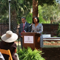 Lindsay Richardson at a podium
