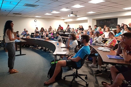 Wix representative and students