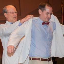 Seth Howell getting white coat