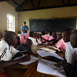 david wolfer in a classroom