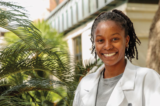 Aliyah Abrams smiles for the camera