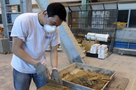 student working in Matta’s lab