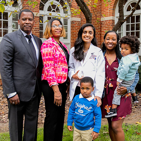 Neema Patel and Wanda Gibb's family