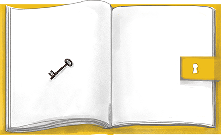 illustration of an open book