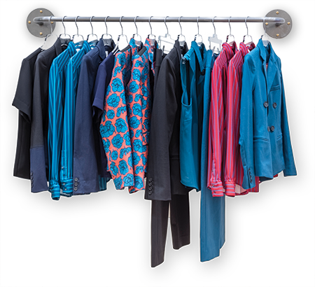 clothing rack from the Ardent store