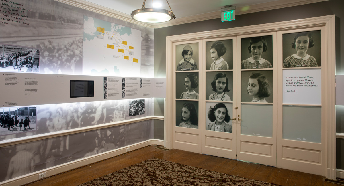 The interior of the Anne Frank Center at UofSC