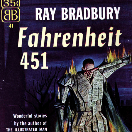 cover of Ray bradbury book Farenheit 451