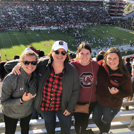 The Cain/Fallaw sisters at a UofSC football game