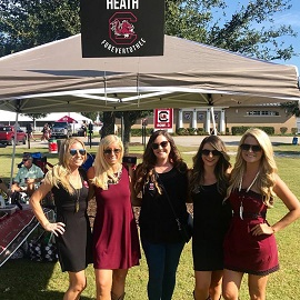 Ladies tailgating before the first Gamecocks home game of 2017