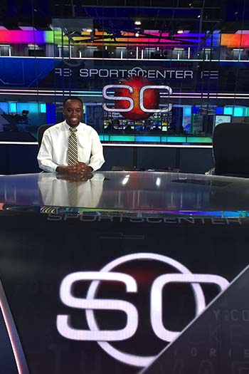 Darrius Daniels at the ESPN desk