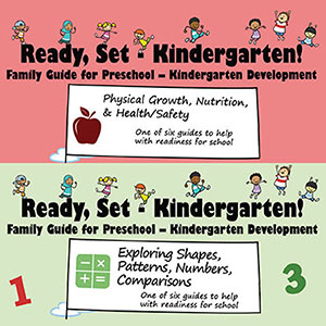 covers of two booklets that prepare children for kindergarten